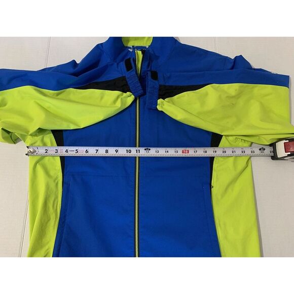 FootJoy FJ HydroLite Golf Rain Jacket Men's Size L Blue Acid Green Full Zip - Picture 9 of 16